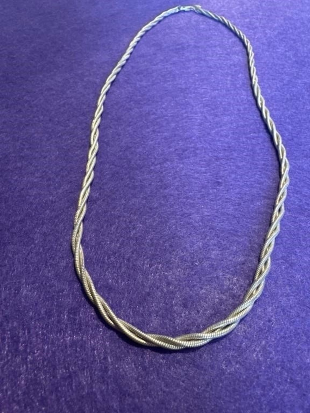 Vintage 20” 925 Sterling Silver GLO Italy Braided Herringbone Necklace - 21.59g